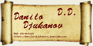 Danilo Đukanov vizit kartica